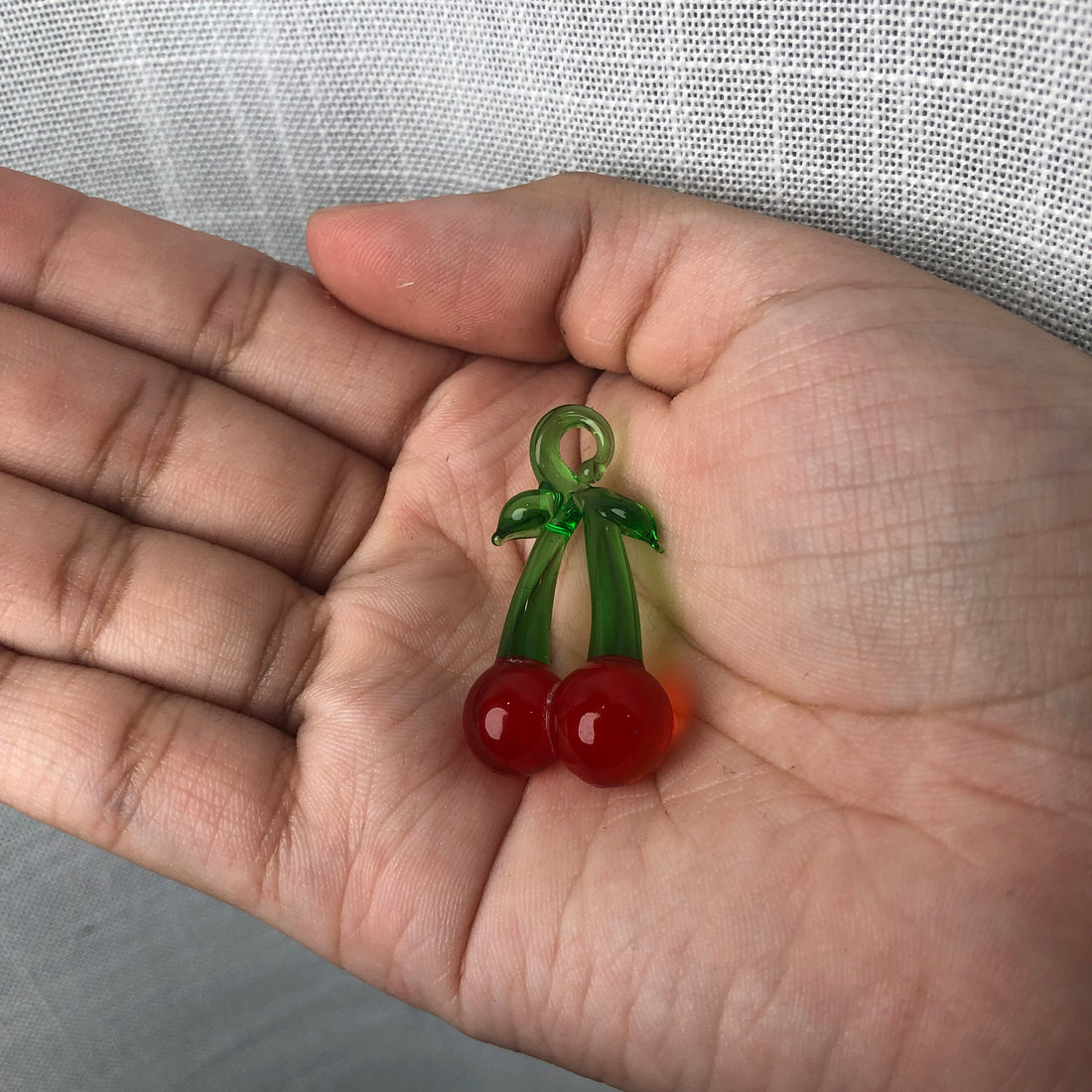 Cherry Murano Glass Pendant