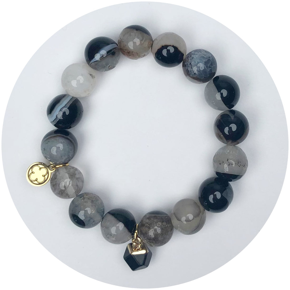 Mixed Midnight Quartz with Black Onyx Pendant