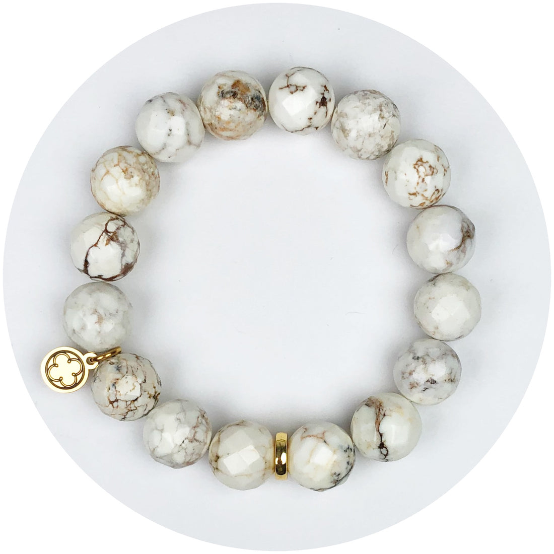 Fossil Agate with Gold Spacer