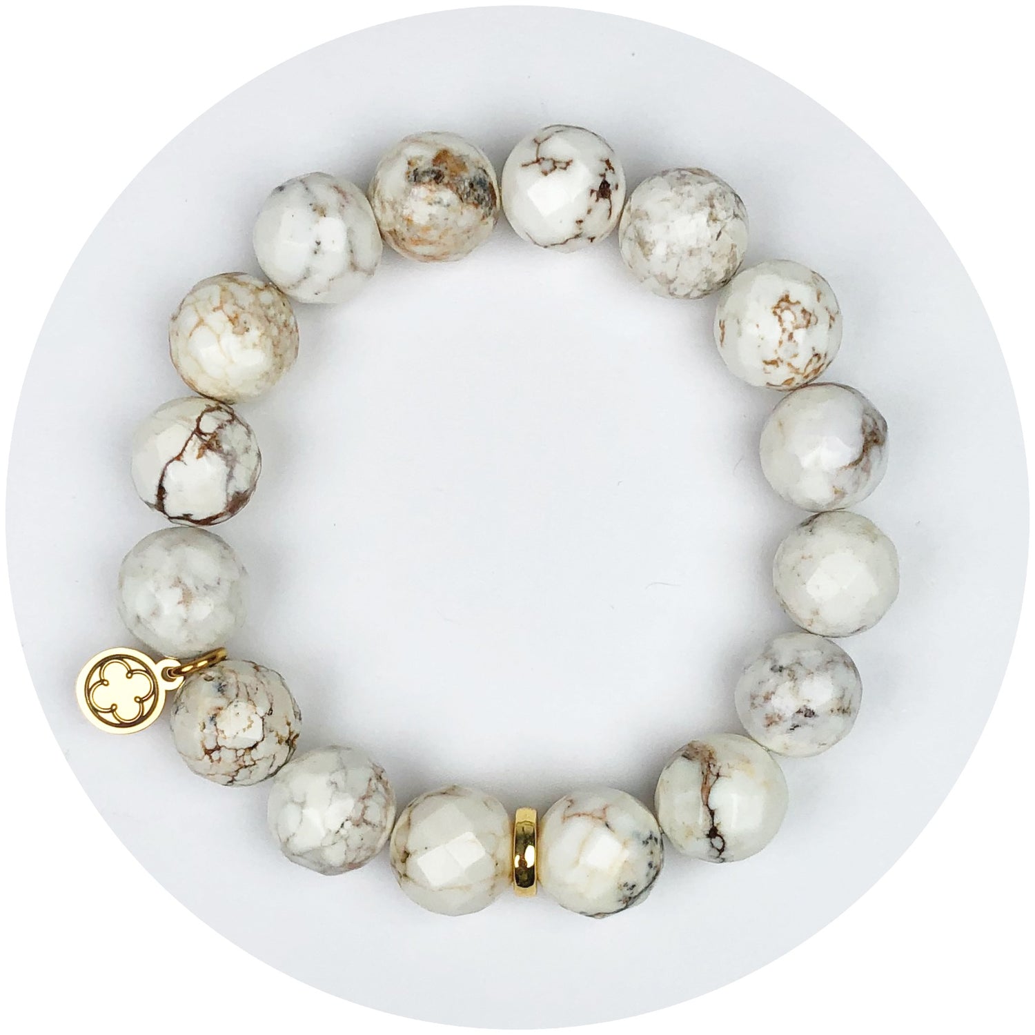 Fossil Agate with Gold Spacer