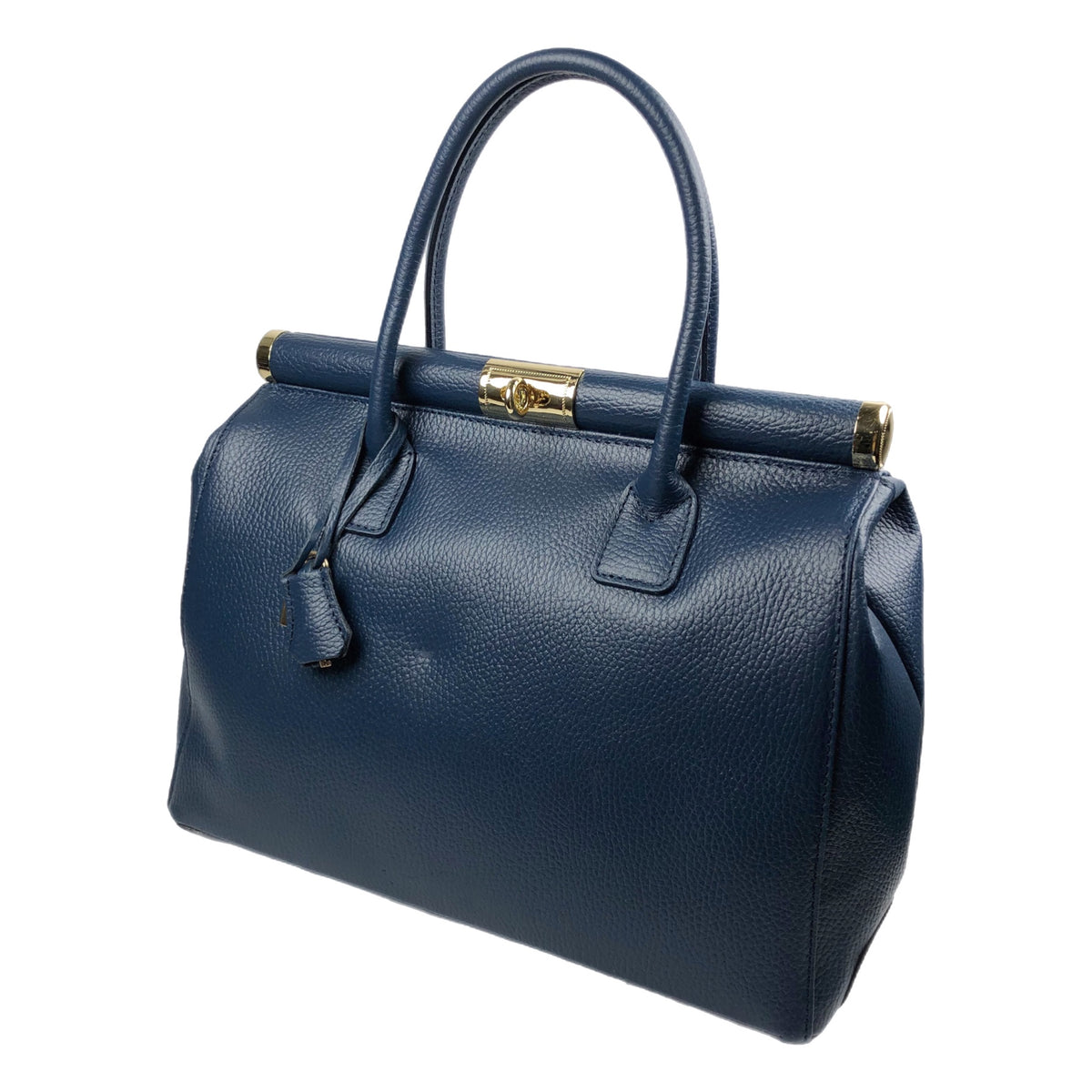 CATERINA DENIM BLUE LEATHER HANDBAG