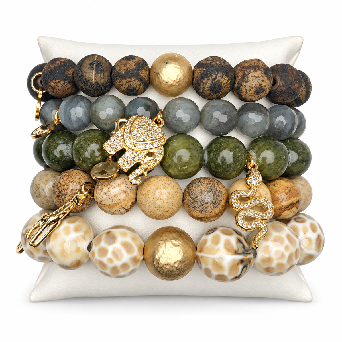 Graciously Grazing Armparty on white studio background