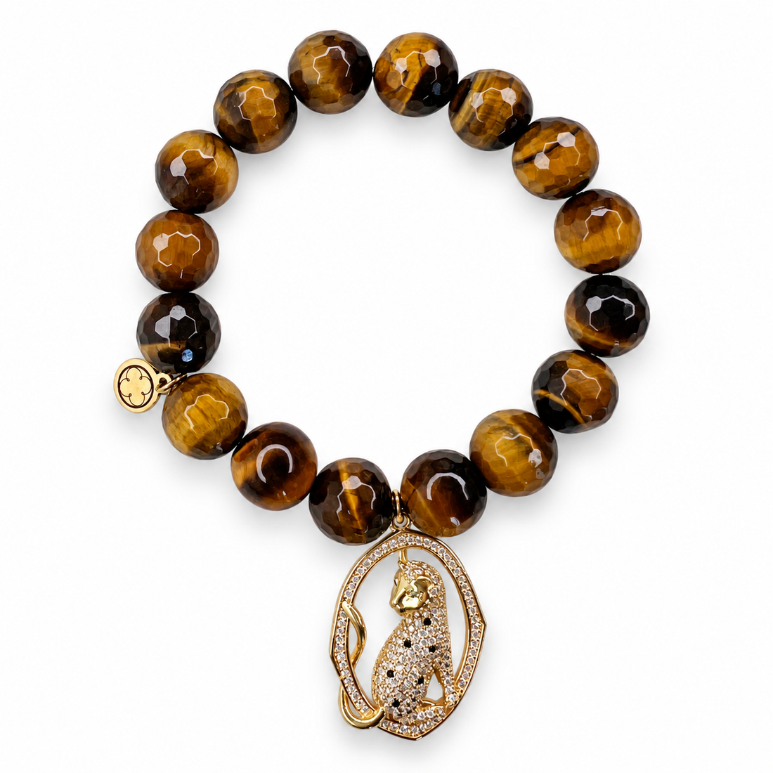Tiger Eye with Pavé Leopard Pendant - Oriana LaMarca Designs