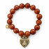 Goldstone with Pavé Tiger Pendant on white studio background