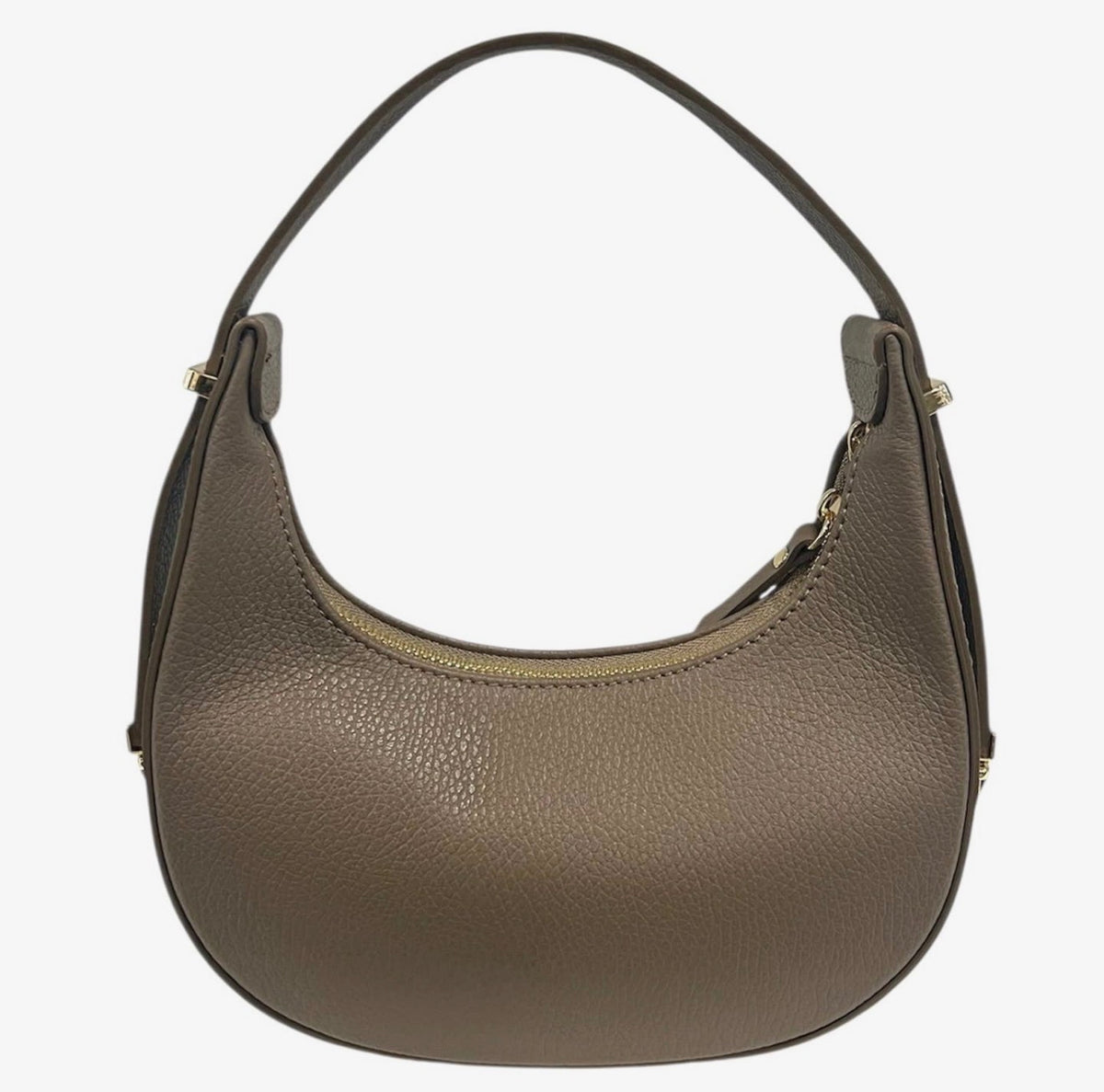 Mezza Luna Black Leather Handbag
