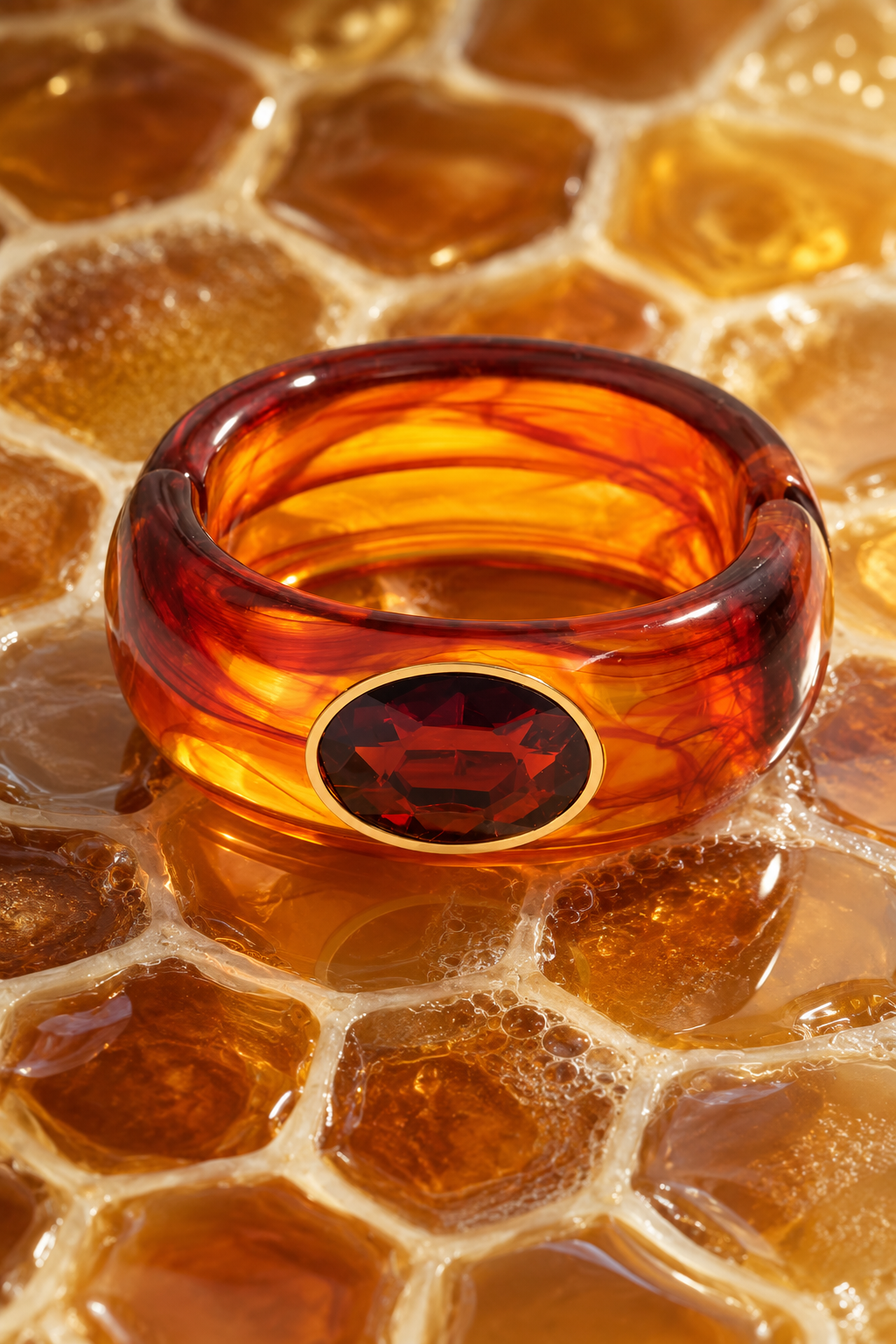 Serena Amber Acrylic Bangle
