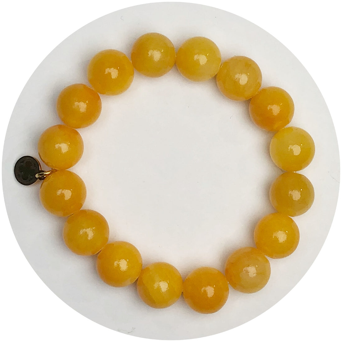 Amber Jade Beaded Bracelet