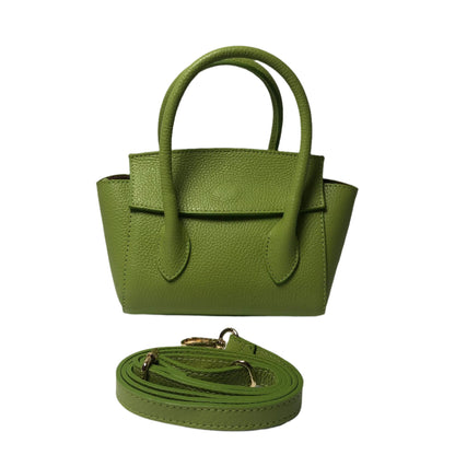 Martina Apple Green Leather Handbag