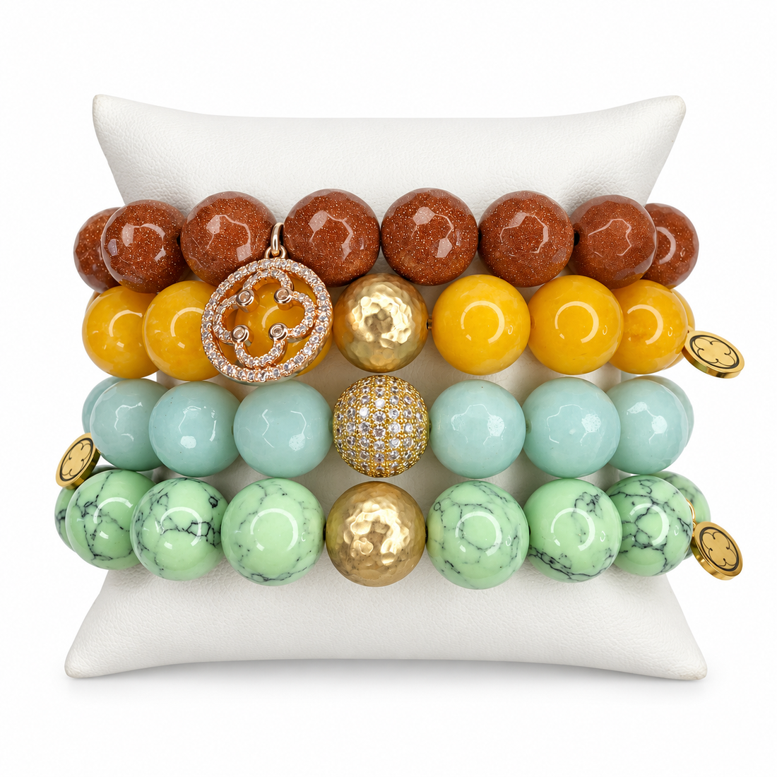Falling Leaves Armparty on white studio background