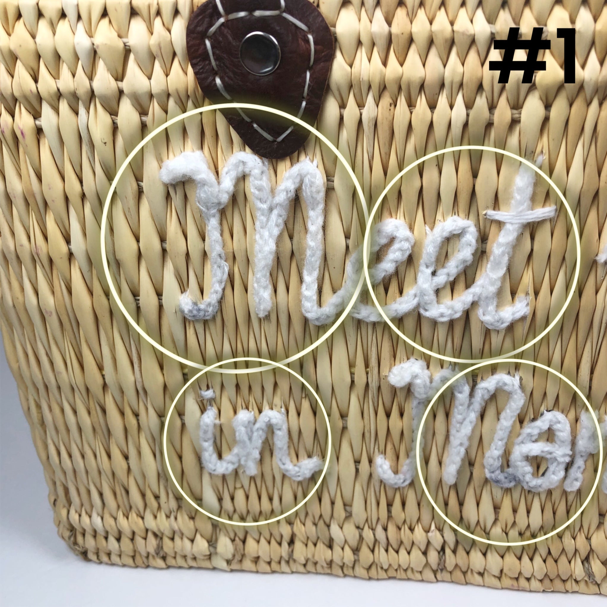 MEET ME IN MONACO LEATHER HANDLE REED BAG