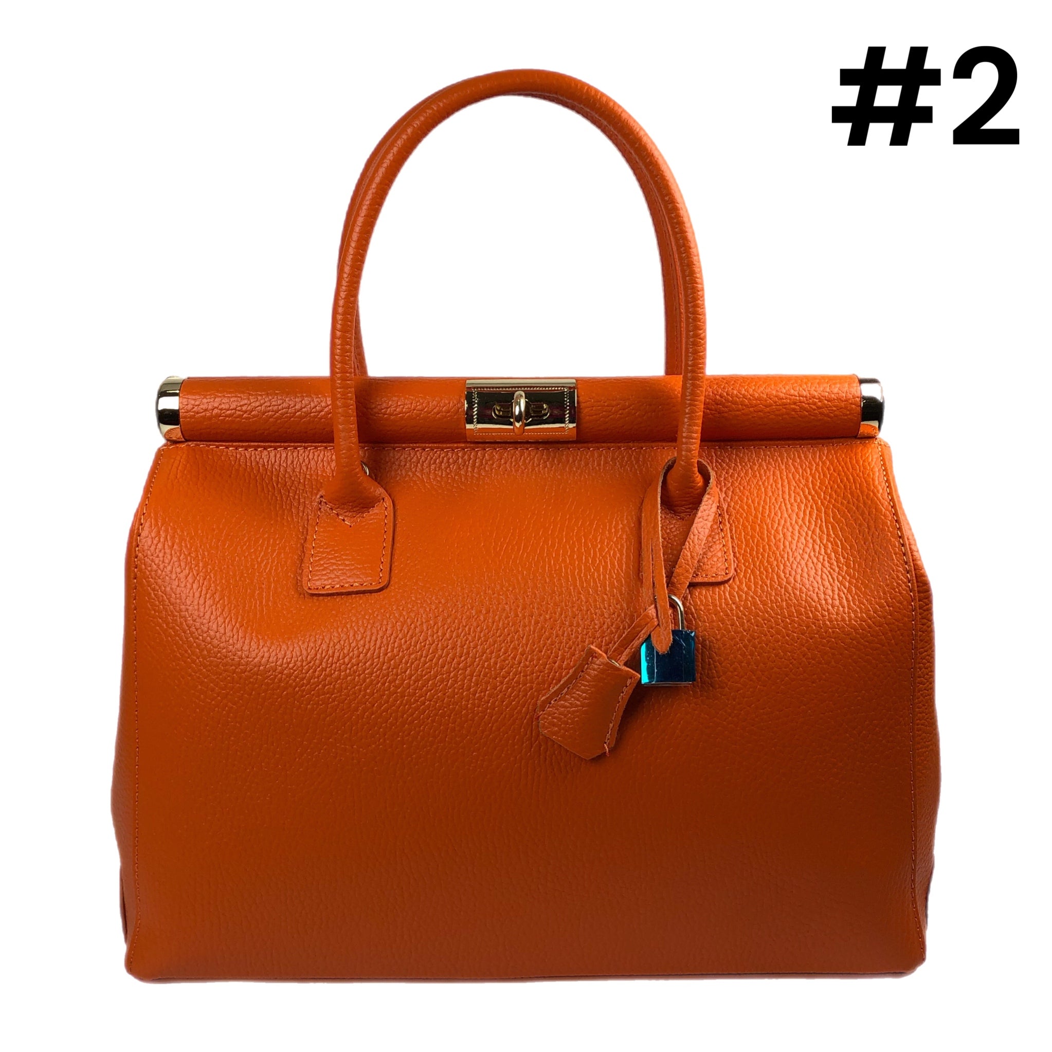 CATERINA ORANGE LEATHER BAG