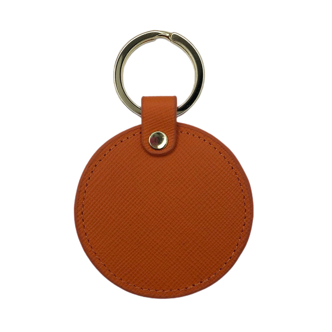 Orange Leather Key Chain