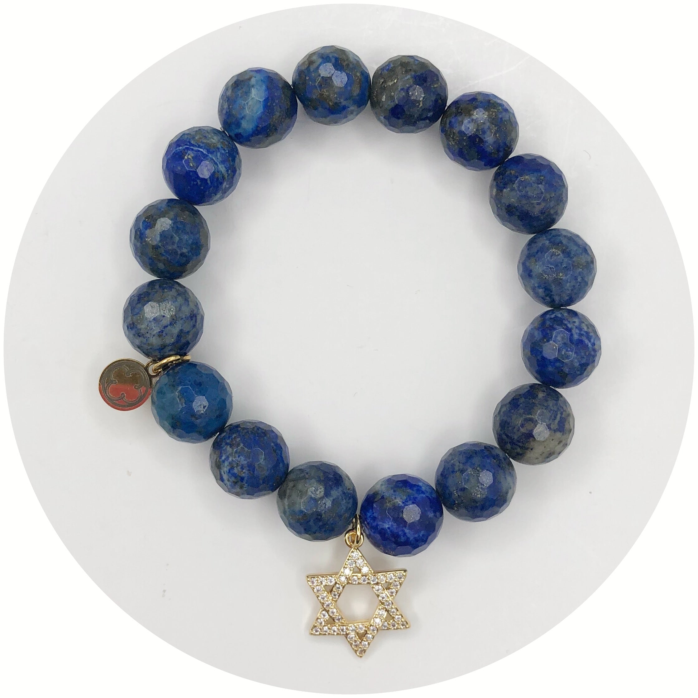 Lapis with Pavé Star of David