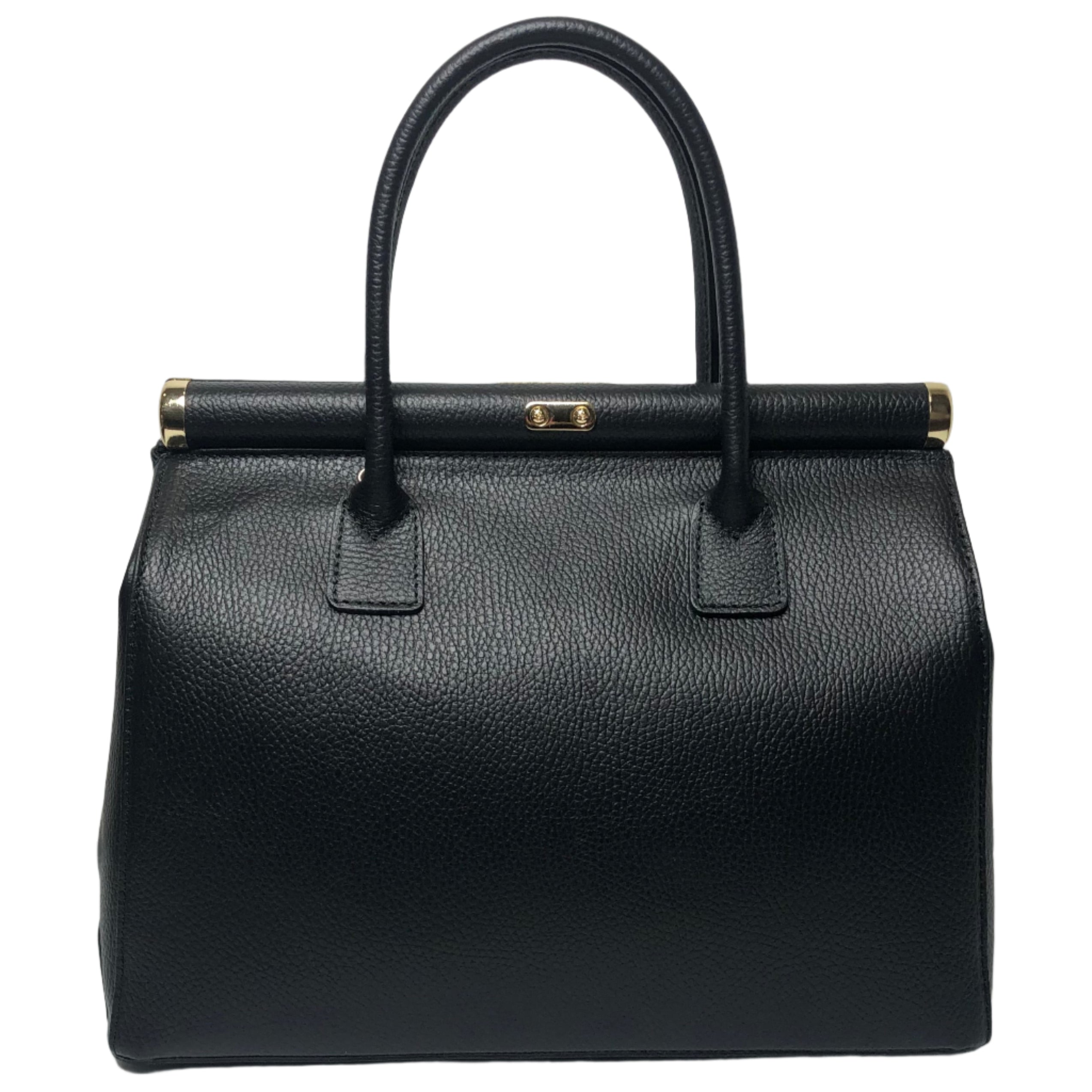 Caterina Black Leather Handbag