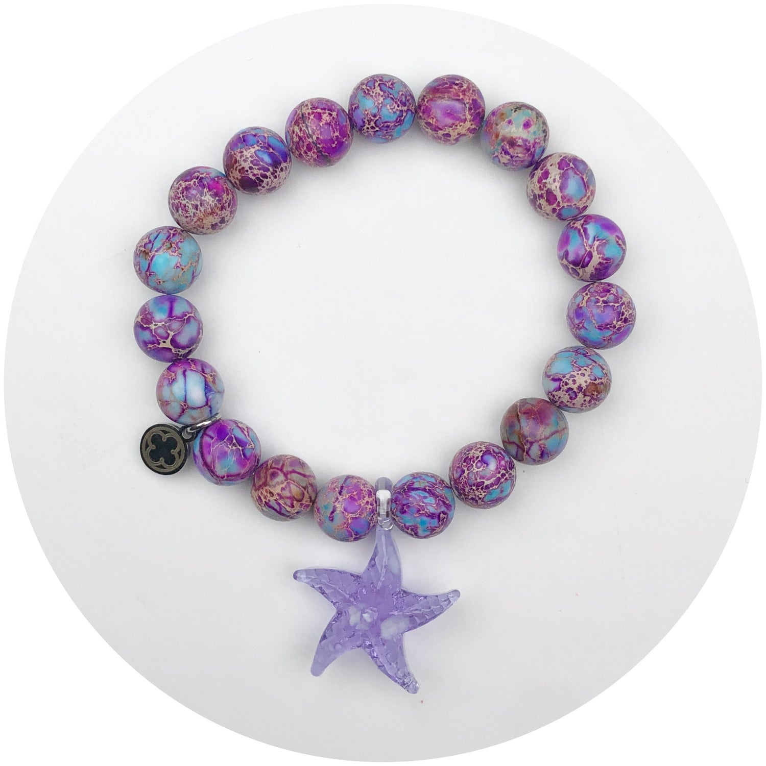 Imperial Mulberry with Lilac Crystal Pendant