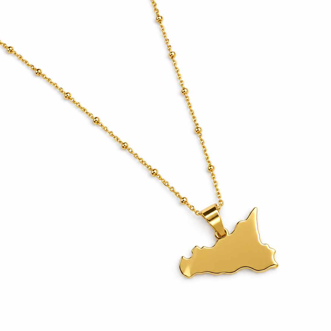 Sicily Island Gold Necklace studio photo