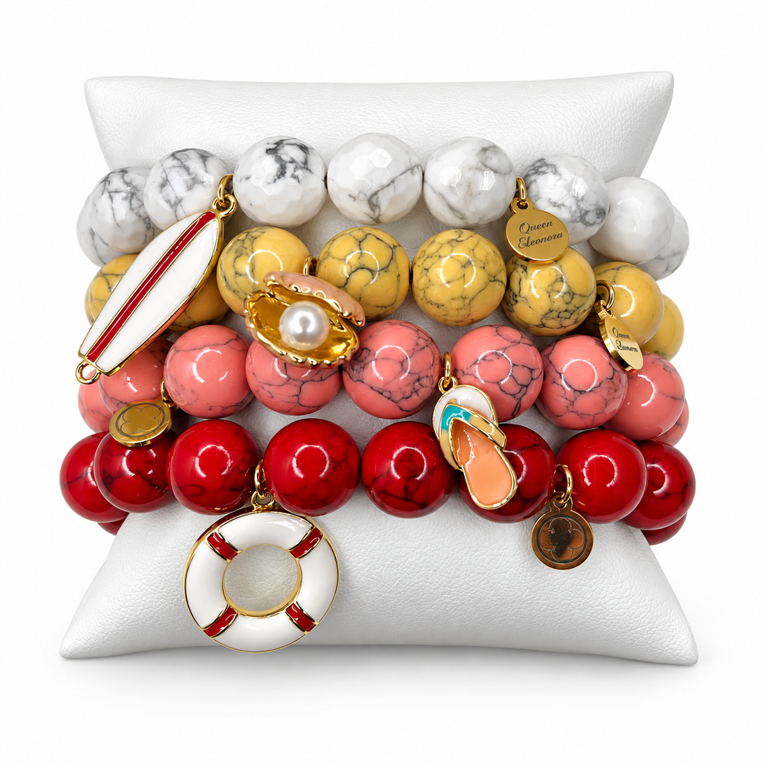 People Watching Armparty on white studio background