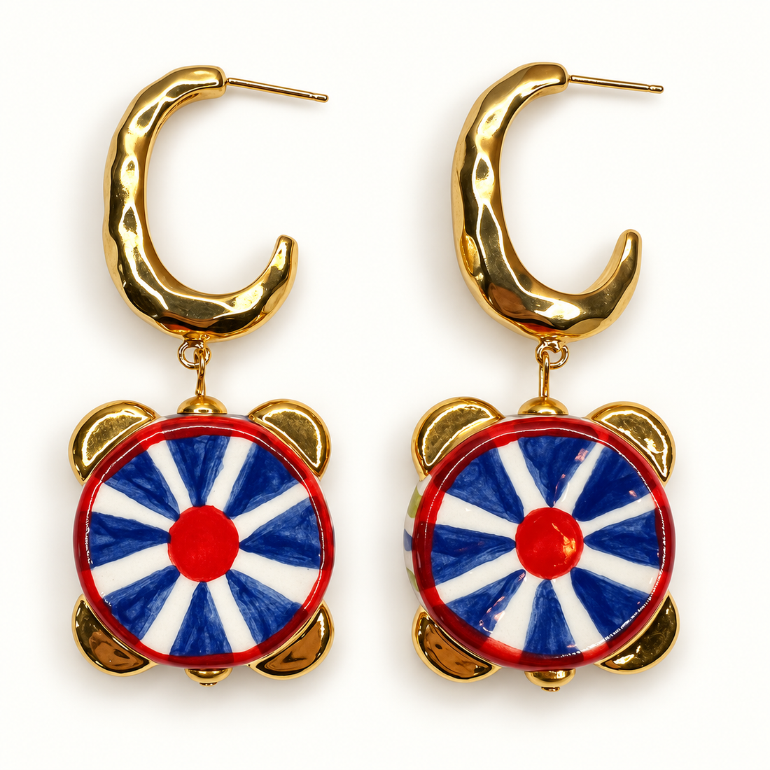 Tambourine Ceramic Earrings