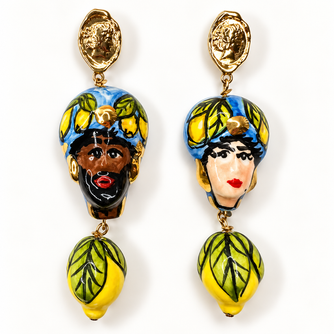 Testa Di Moro Ceramic Drop Earrings