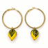 Lemon Ceramic Hoop Earrings