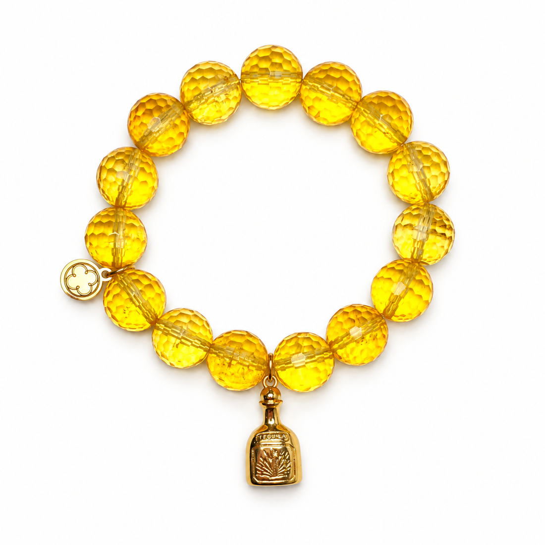 Citrine with Tequila Pendant on white studio background