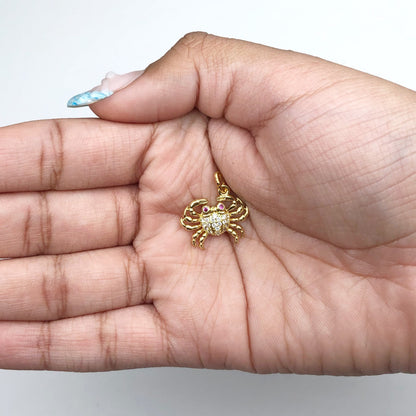 Pavé Crab Pendant
