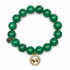 Emerald Jade with Taurus Zodiac Pendant on white studio background