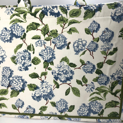 Bianca Blue Hydrangea Beaded &quot;Beach&quot; Bag