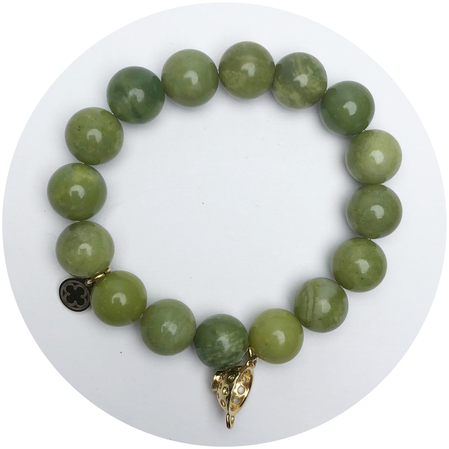 Green Garnet with Pasta Strainer Pendant