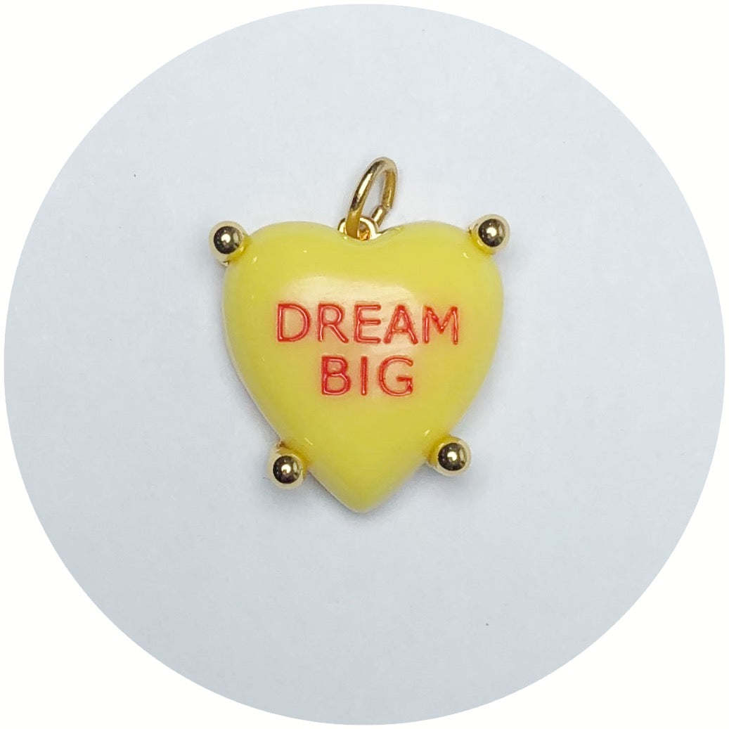 Yellow &quot;Dream Big&quot; Pendant