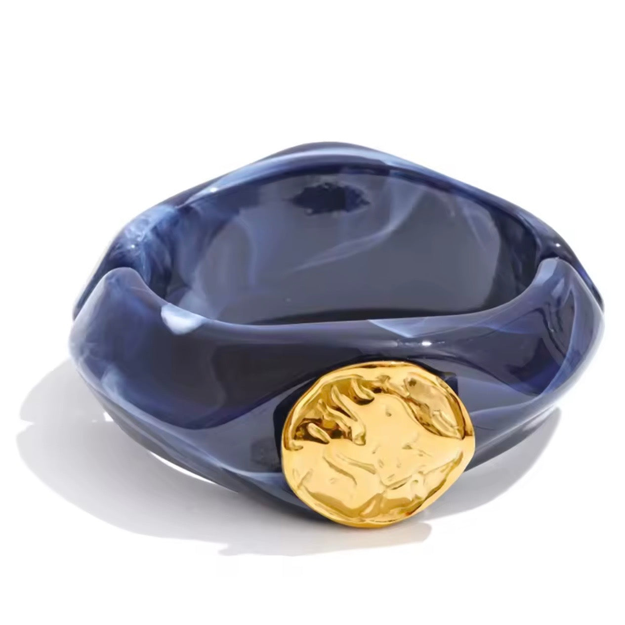 Giada Neptune Blue Hinged Bangle