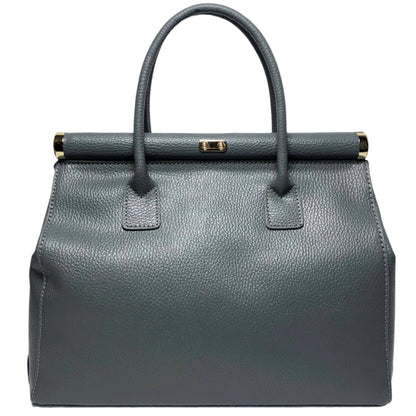 Caterina Smoky Grey Leather Handbag