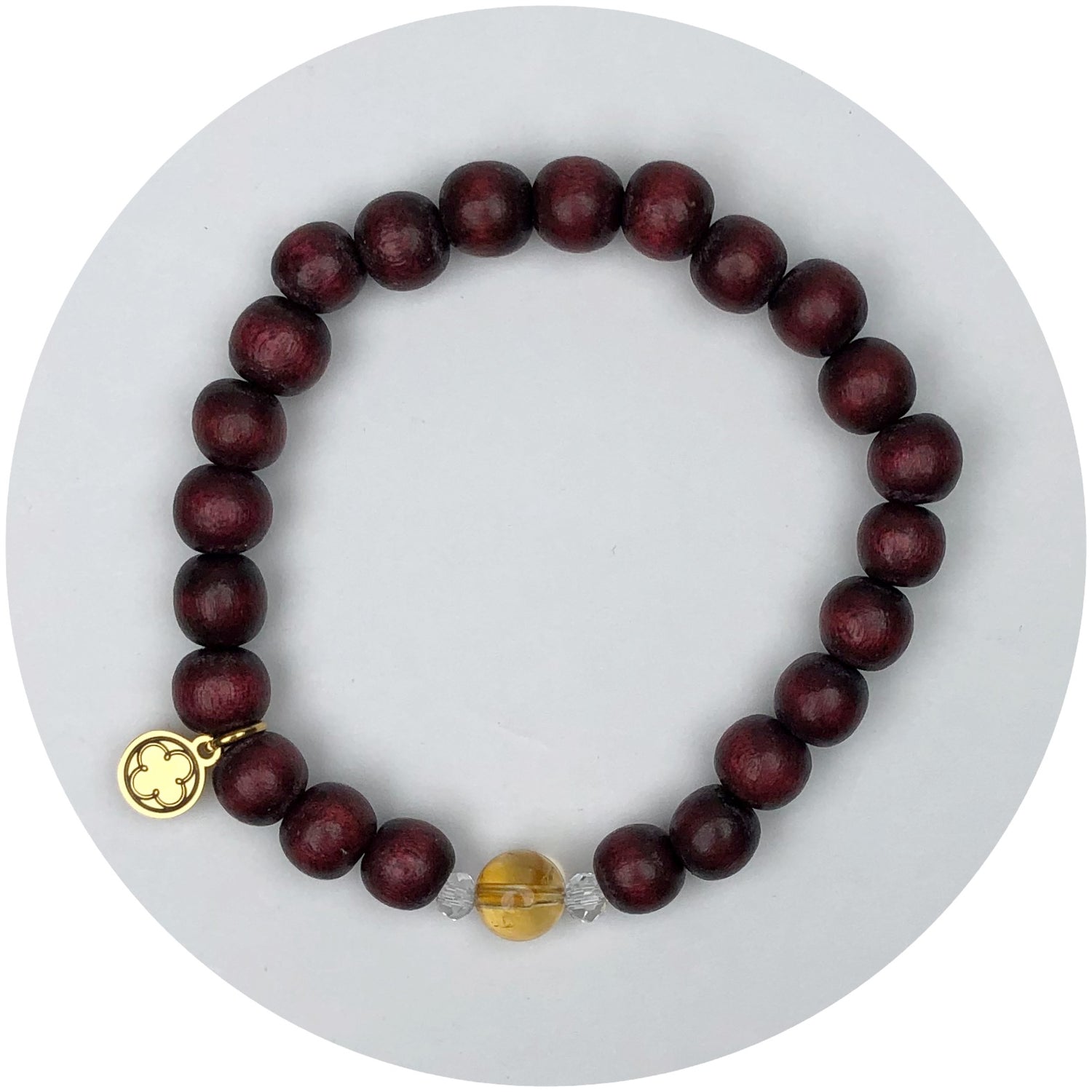 Red Wood with Citrine Accent