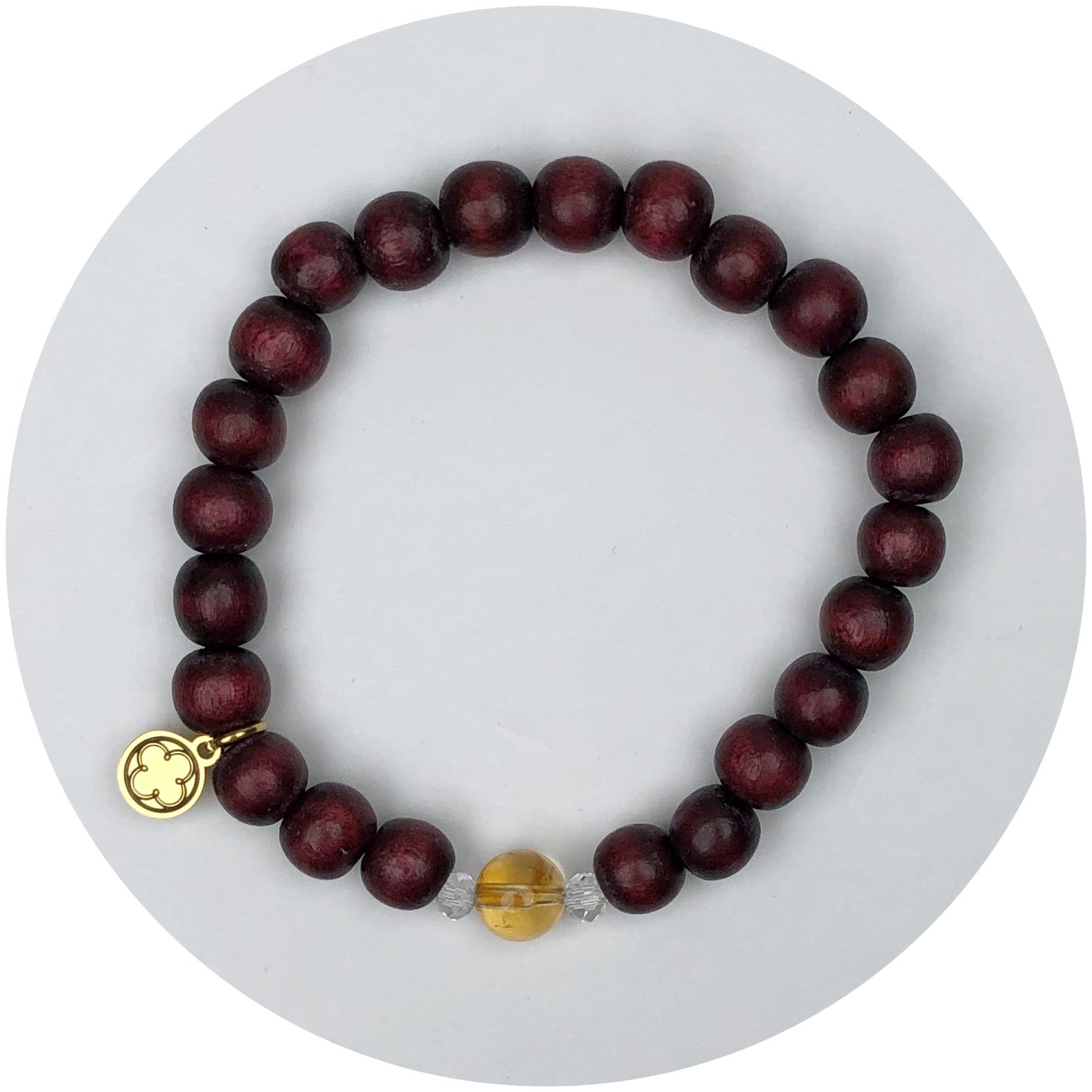 Red Wood with Citrine Accent