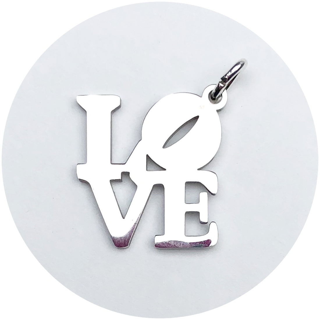 Silver Square Love Pendant