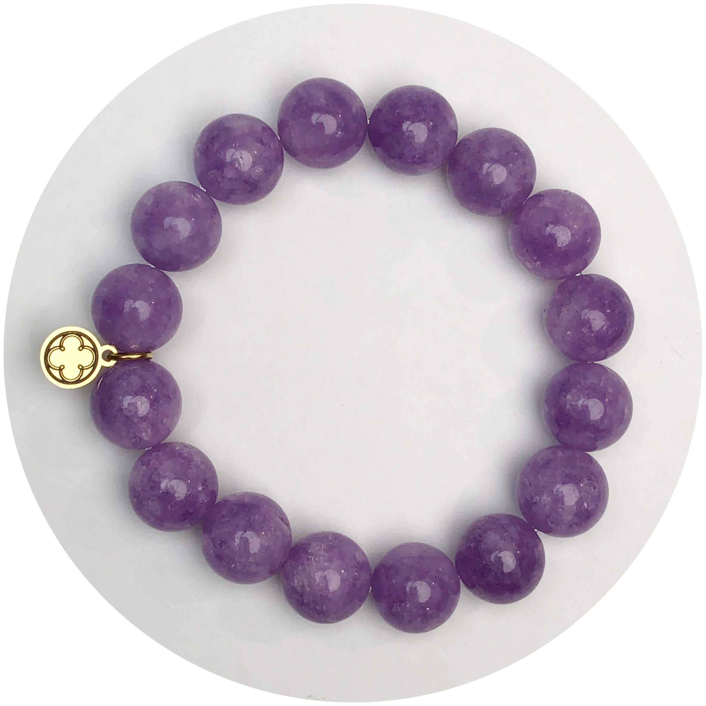 Lepidolite Light Beaded Bracelet