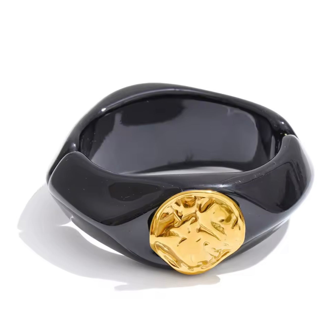 Giada Black Hinged Bangle