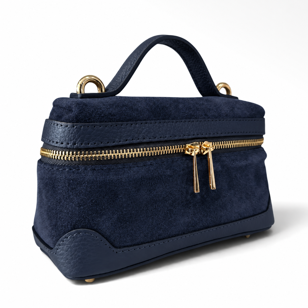 Frankie Neptune Blue Suede Handbag