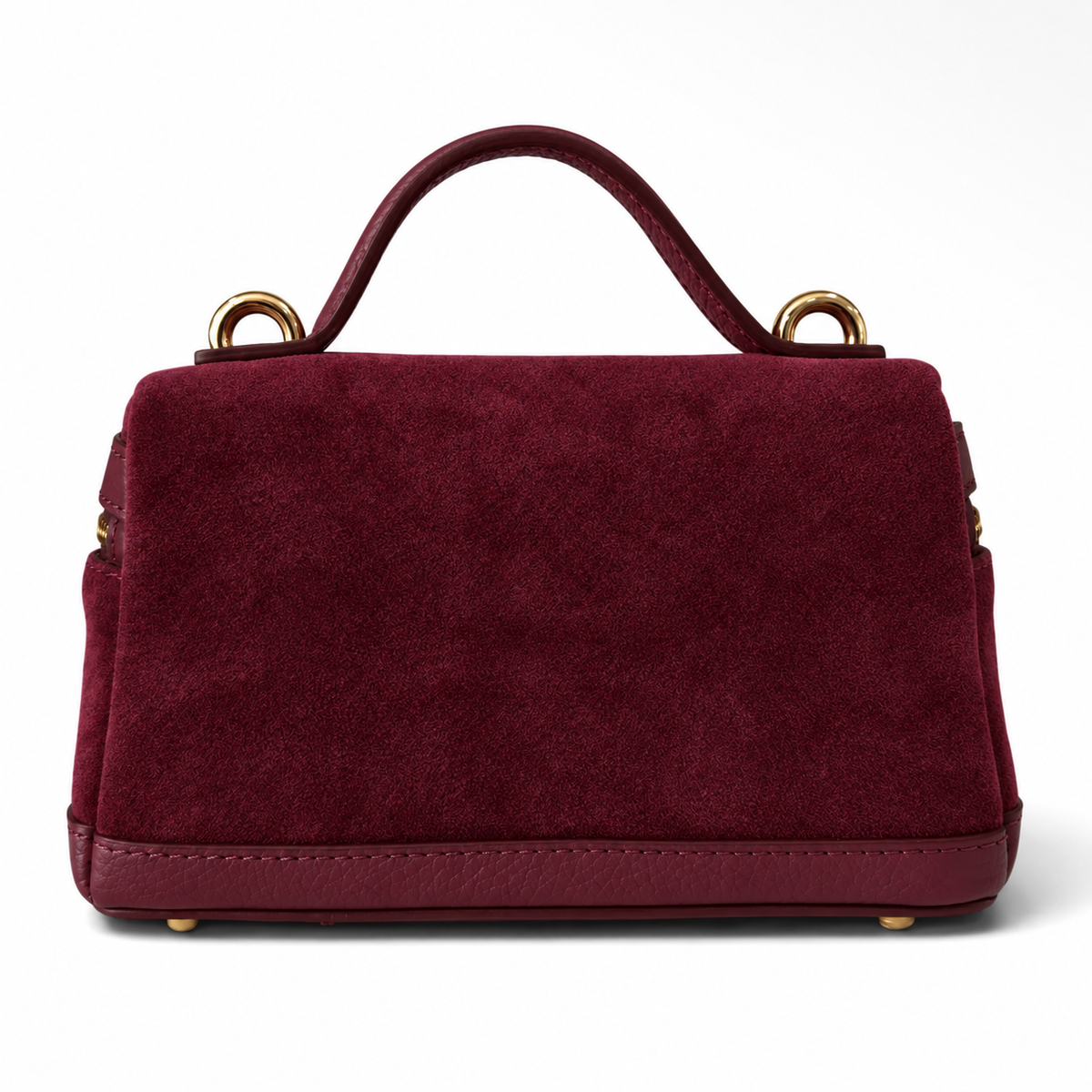 Frankie Marsala Suede Handbag