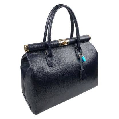 CATERINA MIDNIGHT BLUE LEATHER HANDBAG