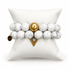 White Howlite Gold Color Stax