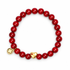Mens Red Howlite with Gold Heart Accent on white studio background