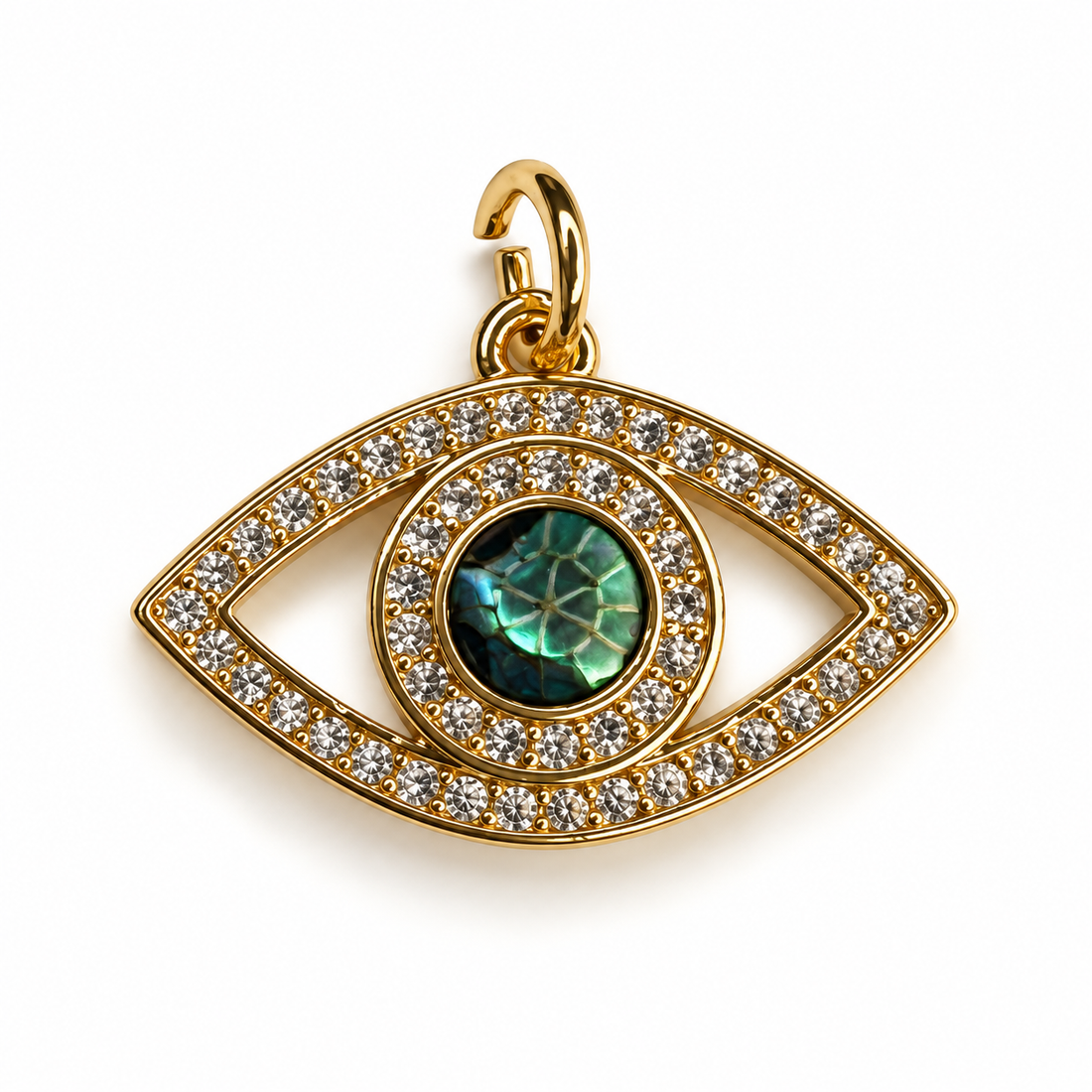 Abalone Evil Eye Pendant