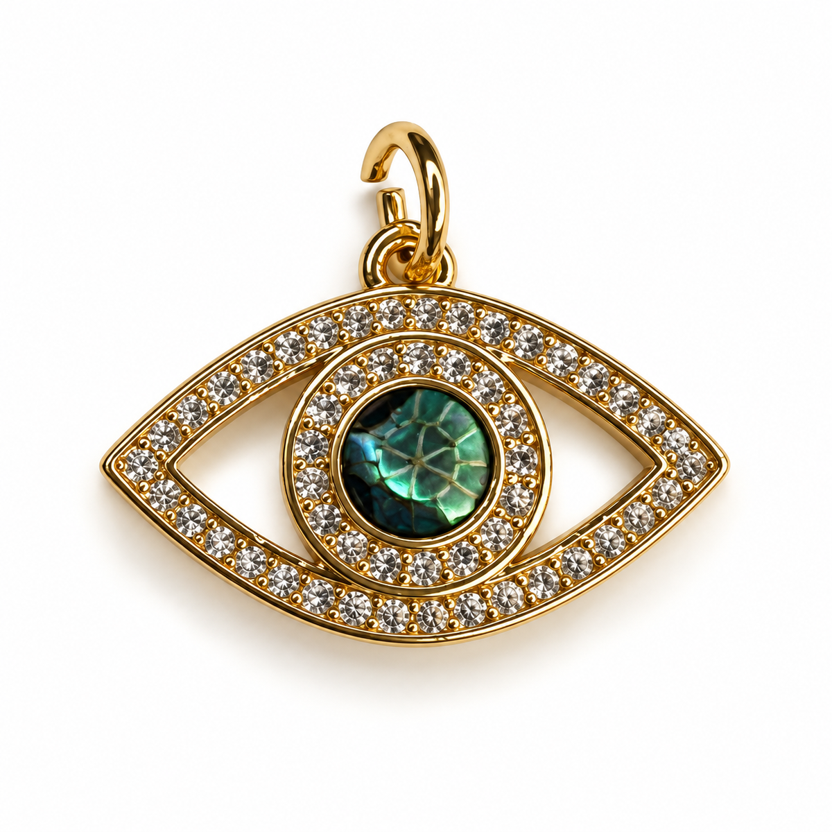 Abalone Evil Eye Pendant