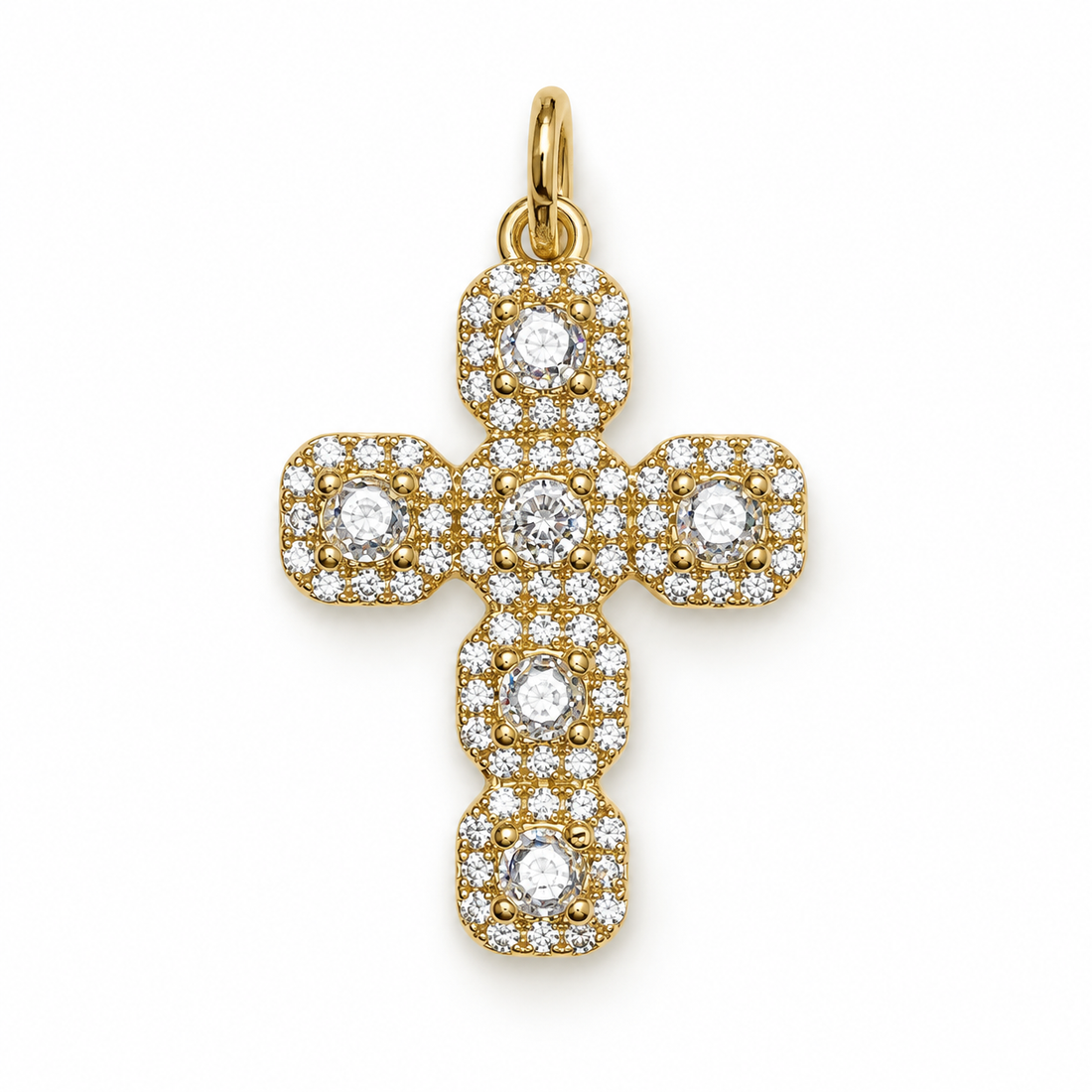 Baguette Cross Pendant - Oriana LaMarca Designs
