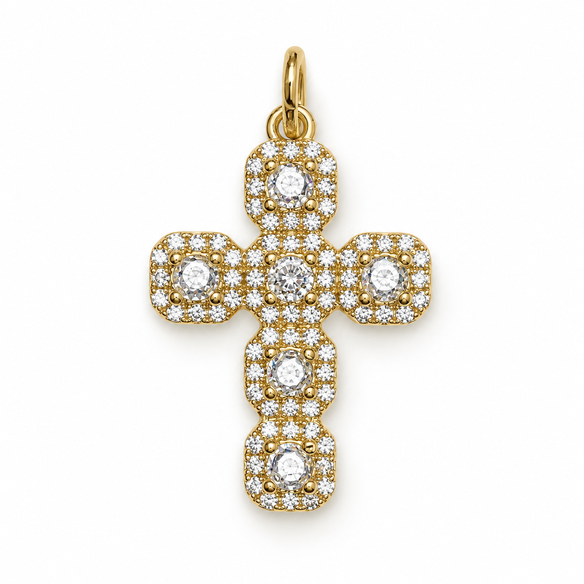 Baguette Cross Pendant - Oriana LaMarca Designs