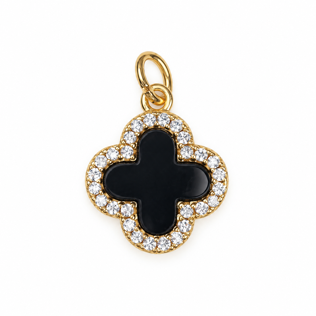 Black Onyx Clover Pendant - Oriana LaMarca Designs