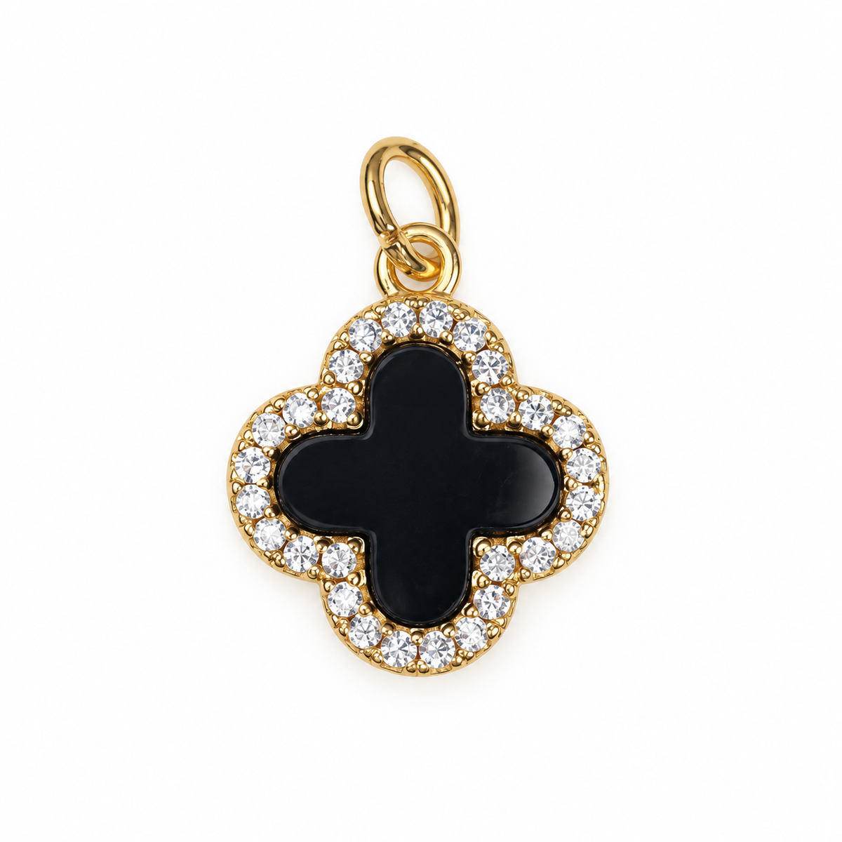 Black Onyx Clover Pendant - Oriana LaMarca Designs