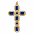 Black Pavé Large Cross Pendant on a white background