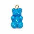 Blue Murano Glass Gummy Bear Pendant on a white background